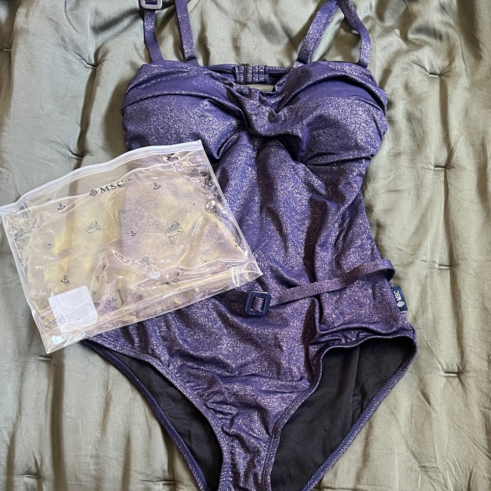 Women’s MSC seashore cruise one piece bodysuit swimsuit